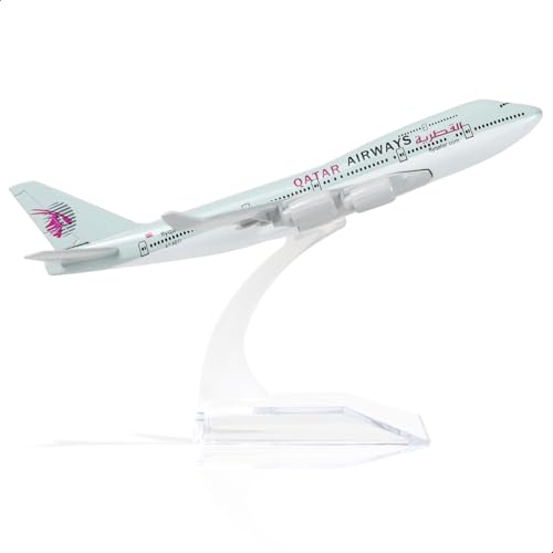 QIYUMOKE Boeing 747 Qatar Airways 1/400 Flugzeugmodell aus Druckgussmetall mit Ständer, Airline-Modell, Legierung, Display, Sammlerstück, Modellbausatz für Luftfahrt-Enthusiasten, Geschenk QIYUMOKE Boeing 747 Qatar Airways 1/400 Flugzeugmodell aus Druckgussmetall mit Ständer, Airline-Modell, Legierung, Display, Sammlerstück, Modellbausatz für Luftfahrt-Enthusiasten, Geschenk von QIYUMOKE