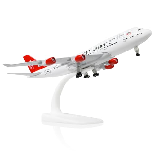 QIYUMOKE Boeing 747 VAA 1/300 Flugzeugmodell aus Druckgussmetall mit Ständer, Legierungsdisplay, Verkehrsflugzeug, Sammlermodellbausatz als Geschenk für Luftfahrtbegeisterte von QIYUMOKE