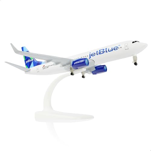 QIYUMOKE Boeing737 Jetblue Airlines 1：300 Diecast Metal Airplane Model with Stand Sky Jumbo Airliner Alloy Model Kit for Aviation Enthusiast Gift von QIYUMOKE