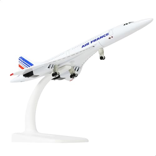 QIYUMOKE Concorde im Maßstab 1/300 für Air France Flugzeugmodellbausatz aus Metalldruckguss mit Ständer Concorde-Modellflugzeug für kreative Schreibtischdekorationen oder Flugzeuggeschenke (7,9 Zoll) QIYUMOKE Concorde im Maßstab 1/300 für Air France Flugzeugmodellbausatz aus Metalldruckguss mit Ständer Concorde-Modellflugzeug für kreative Schreibtischdekorationen oder Flugzeuggeschenke (7,9 Zoll) von QIYUMOKE