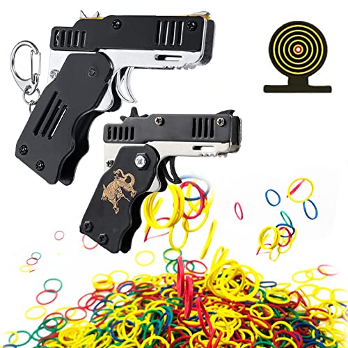 2 StüCk Gummi Pistole Gummiband Mini-Gummibandpistole Aus Metall Gummibandpistole Spielzeug Easy Load Faltbare Handgefertigte Spielzeugpistole Metallgummipistole Mit SchlüSselbund 200 Gummiband 2 StüCk Gummi Pistole Gummiband Mini-Gummibandpistole Aus Metall Gummibandpistole Spielzeug Easy Load Faltbare Handgefertigte Spielzeugpistole Metallgummipistole Mit SchlüSselbund 200 Gummiband von QJFHURB