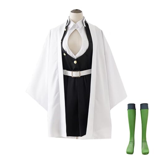 QJIRZB Kanroji Mitsuri Cosplay-Kostüm, komplettes Set, Kanroji Mitsuri Kimono-Anzug, Halloween-Outfit, Uniform-Kostüm, Anime-Rollenspiel (für Erwachsene, S) von QJIRZB