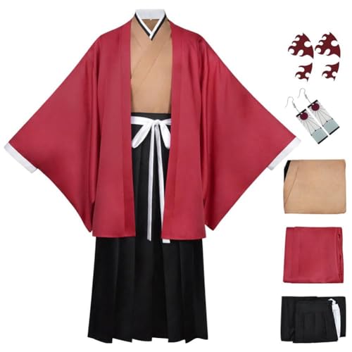 QJIRZB Tokitou Muichirou/Hashibira Inosuke/Tsugikuni Yoriichi Cosplay Kostüm Set, Anime Halloween Karneval Outfits Anzug Kostüm für Rollenspiele (Tsugikuni Yoriichi, 3XL) von QJIRZB