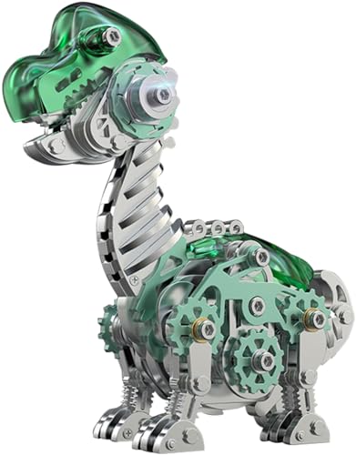 3D Metall Modellbausatz für Erwachsene - 3D Metall Puzzle DIY Mini Dinosaurier Modell, 3D Laserschnitt Modell Steampunk Sammelbares Spielzeug-Deko Brachiosaurus,A von QKBMFK