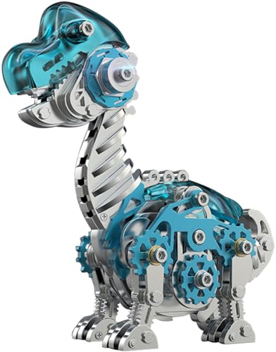 3D Metall Modellbausatz für Erwachsene - 3D Metall Puzzle DIY Mini Dinosaurier Modell, 3D Laserschnitt Modell Steampunk Sammelbares Spielzeug-Deko Brachiosaurus,B von QKBMFK