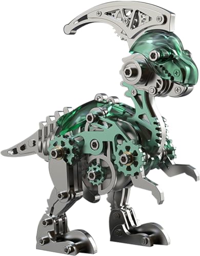 3D Metall Modellbausatz für Erwachsene - 3D Metall Puzzle DIY Mini Dinosaurier Modell, 3D Laserschnitt Modell Steampunk Sammelbares Spielzeug-Deko Parasaurolophus,B von QKBMFK