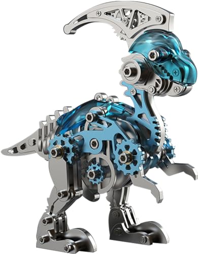 3D Metall Modellbausatz für Erwachsene - 3D Metall Puzzle DIY Mini Dinosaurier Modell, 3D Laserschnitt Modell Steampunk Sammelbares Spielzeug-Deko Parasaurolophus,C von QKBMFK