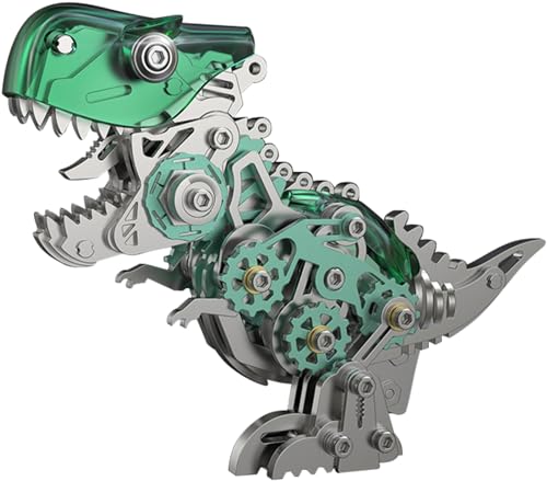 3D Metall Modellbausatz für Erwachsene - 3D Metall Puzzle DIY Mini Dinosaurier Modell, 3D Laserschnitt Modell Steampunk Sammelbares Spielzeug-Deko Tyrannosaurus,B von QKBMFK