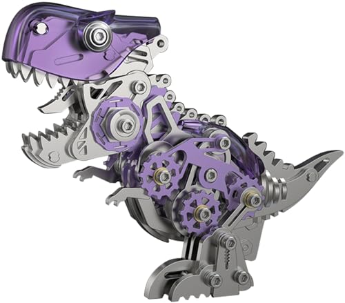 3D Metall Modellbausatz für Erwachsene - 3D Metall Puzzle DIY Mini Dinosaurier Modell, 3D Laserschnitt Modell Steampunk Sammelbares Spielzeug-Deko Tyrannosaurus,D von QKBMFK