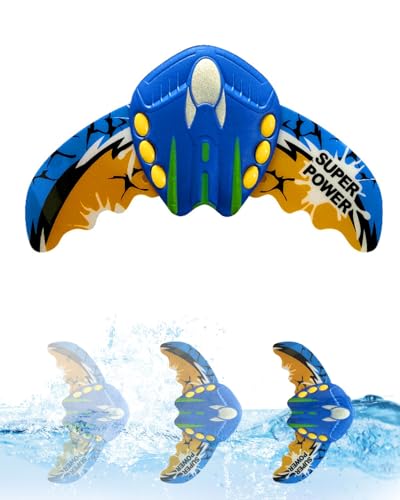 QLEUIFT Teufel Fisch Schwimmbad Spielzeug, Wasserspielzeug Kinder, Pool Spielzeug, Tauchringe für Kinder, Tauchspielzeug, Wasser Spielzeug für Swimmingpool, Unterwasser Glider (1 PCS Blau, Groß) von QLEUIFT