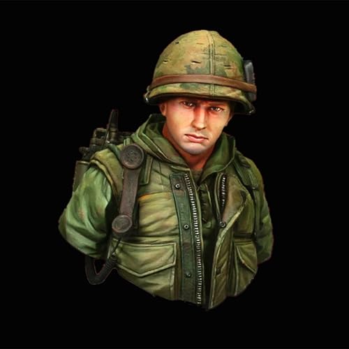 QLKFTRVNH 1/10 WWII US Soldier Resin Bust Modellbausatz Unbemalt und unmontiert Soldier Resin Modellbausatz //I4G3O1 von QLKFTRVNH