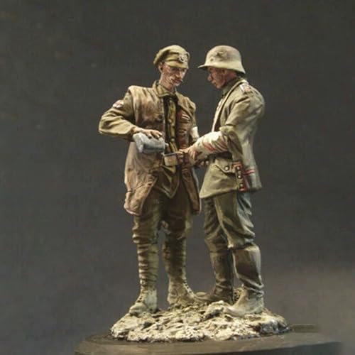 QLKFTRVNH 1/35 WWII Deutscher Soldat Resin Modellbausatz Unbemalt und unmontiert Soldat Resin Modellbausatz (2-Personen) // F9v7n7 von QLKFTRVNH