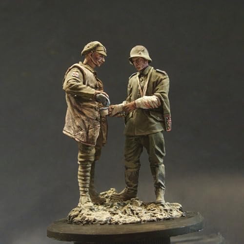 QLKFTRVNH 1/35 WWII German Soldier Resin Soldier Model Kit Unbemaltes und unmontiertes Resin Modell (2 Personen)//g8F7S2 von QLKFTRVNH