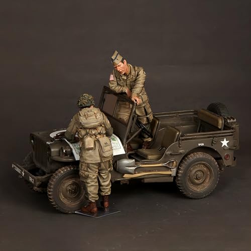 QLKFTRVNH 1/35 WWII US Soldier Resin Model Kit Unbemalter und unmontierter Soldier Resin Model Kit (2 Figuren, Keine Fahrzeuge) //I7G5O1 von QLKFTRVNH