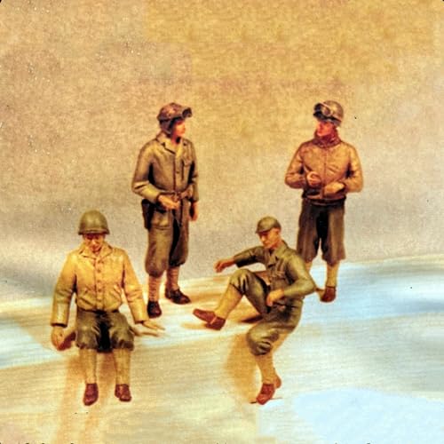 QLKFTRVNH 1/35 WWII US Tank Soldier Resin Soldier Model Kit Unbemaltes und unmontiertes Resin Modell (4 Mann, Keine Panzer) //g7F9S1 von QLKFTRVNH