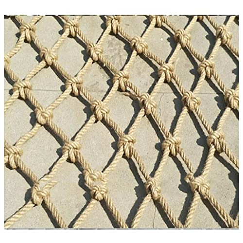 QLKFTRVNH Hanf Seil Net Zaun Netz Hanf Seilnetze Klettern Leiter 4mm * 6cm Seil Jute Weberei Netto Kind Sicherheit Netto Klettern(1x1m(3.28X3.28ft)) von QLKFTRVNH