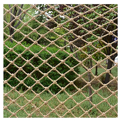 QLKFTRVNH Hanf-seilnetz-patios Und Geländer-treppen Netting Hinderniskurs-Training Kletternetz 8mm*8cm Geländer Sicherheitsnetz(1x1m(3.28X3.28ft)) von QLKFTRVNH