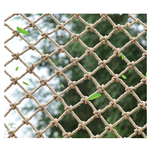 QLKFTRVNH Protect Net Hanfseil Cargo Net, Sicherheitsnetz für Geländer, Heavy Duty Kletternetz, Kindertreppenschutznetz, Outdoor(1x10m) von QLKFTRVNH