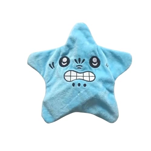 QLNGSHP Angry Starfish Toy, Angry Star Plush Moving, Moving Star Plush, Dancing Angry Starfish Toy, Moving Funny Stress Relieving Toys, for Backpack Pendant & Keychain (blau) von QLNGSHP