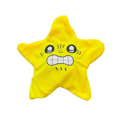 QLNGSHP Angry Starfish Toy, Angry Star Plush Moving, Moving Star Plush, Dancing Angry Starfish Toy, Moving Funny Stress Relieving Toys, for Backpack Pendant & Keychain (gelb) von QLNGSHP