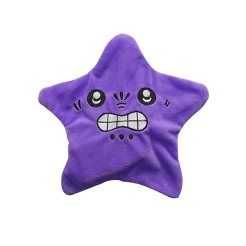 QLNGSHP Angry Starfish Toy, Angry Star Plush Moving, Moving Star Plush, Dancing Angry Starfish Toy, Moving Funny Stress Relieving Toys, for Backpack Pendant & Keychain (lila) von QLNGSHP