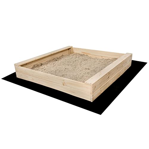 Sandkasten Sandbox zum Bemalen Kiefer Holz Sandkiste Garten Spielen 120 x 120 cm von QLS