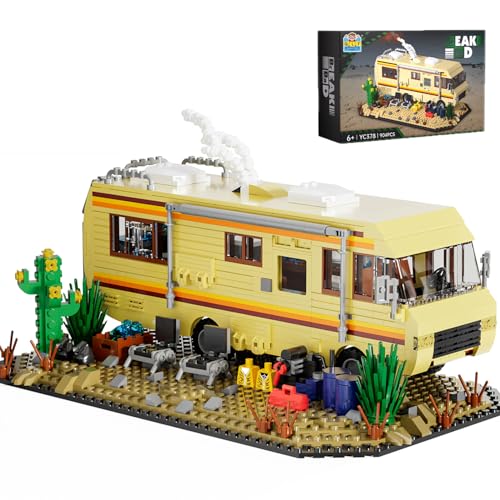 QLT Breaking Bad RV Ideas Bauset, MOC verbesserte Klassische Szene, Kreatives Motorhome Bus Baustein Set für Erwachsene und Breaking Bad Fans von QLT QIAOLETONG