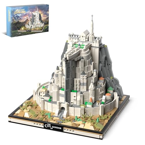 QLT Ideas Architecture Minas Tirith Klemmbausteine,Nicht Kompatibel Mit Lego Lord Film STEM The Magic Rings Minas Tirith Bausteinen deko Geschenk für Erwachsene und Jungen ab 8-16+ 1680 pcs von QLT QIAOLETONG