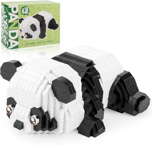 QLT Ideas Panda Klemmbausteine Bausteine，Nicht Kompatibel Mit Lego Tiere 1193 Stück Bauspielzeugsteine für Erwachsene，mädchen ab 12+Jahren. von QLT QIAOLETONG