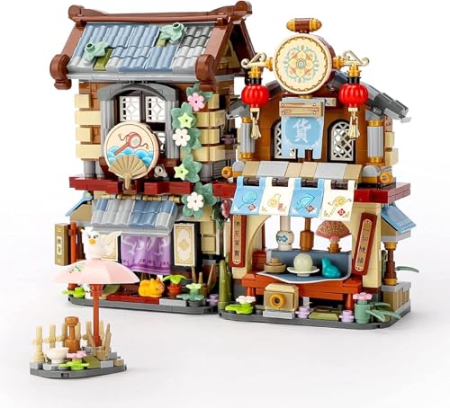 QLT Japan Straßenansicht Kaufhaus Shop Mini Bausteine, MOC Creative STEM Japanisch Toys Friends mädchen 6-12 Model Set, 970 PCS Klemmbausteine Haus Gift (Nicht Kompatibel Mit Gängigen Marken) von QLT QIAOLETONG