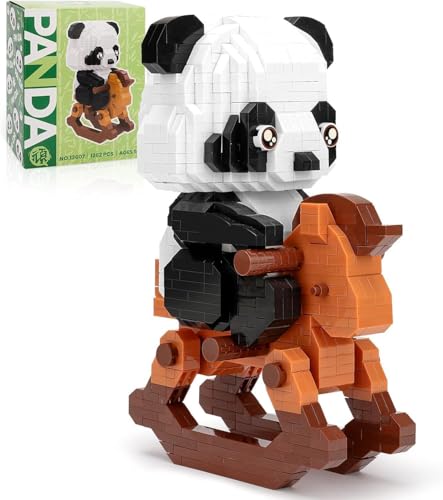 QLT Panda Klemmbausteine Micro Ideas Bausteine,1262 Stück Mini Bauspielzeugsteine für Erwachsene,mädchen ab 10-12+Jahren von QLT QIAOLETONG