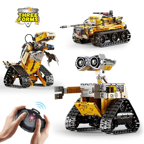 QLT Technik Roboter RC klemmbausteine Bauspielzeug 3in1 Fernsteuerung Wall Roboter/Panzer/Dino Spielzeug Geschenk für Kinder ab 8-12+Jungen Mädchen 632 Stück（Erfordert die Installation einer Batterie） von QLT QIAOLETONG