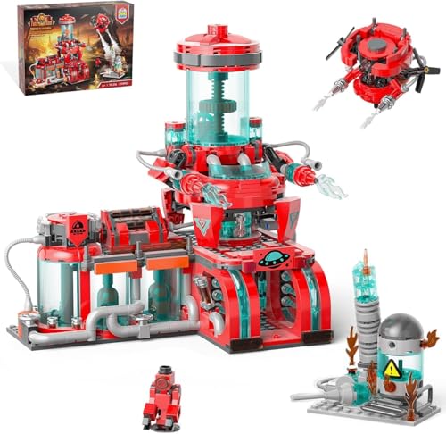 QLT QIAOLETONG City Weltraum Feuerwehr Spielzeug Klemmbausteine Baustein,MOC City Feuerwehr Kompatibel Mit Lego Feuerwehrroboterfür Kinder Jungen Mädchen Alter 6-11+ Jahren 919 Pcs von QLT QIAOLETONG