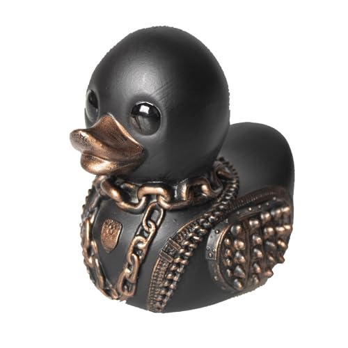 QLXYYFC Trump Gummiente Dunkle Gummiente Goth Ente Rock Punk Ente Gelbe Mädchen Ente Gothic Home Schlafzimmer Dekor Party Badeenten Schwarze Gummiente(Black-2) von QLXYYFC