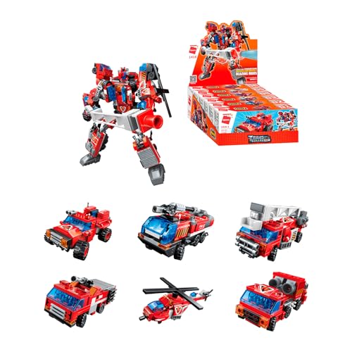 Qman 1416 Trans Collector Feuerwehr Fahrzeuge Blazing Mars Transformer Auto Klemmbaustein-Set für Kinder ab 6 Jahre Qman 1416 Trans Collector Feuerwehr Fahrzeuge Blazing Mars Transformer Auto Klemmbaustein-Set für Kinder ab 6 Jahre von QMAN