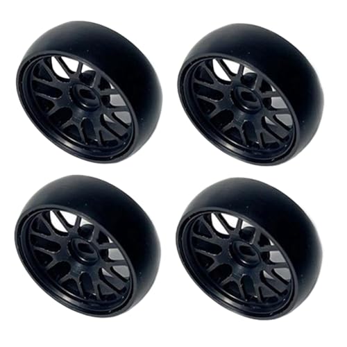 QMLQRGKF 26,5 mm Festdrift -Metallrandreifen mit 1/28 RC -Autos wie 284131 K969 K979 K989 -Z in Gelb kompatibel(Black) von QMLQRGKF