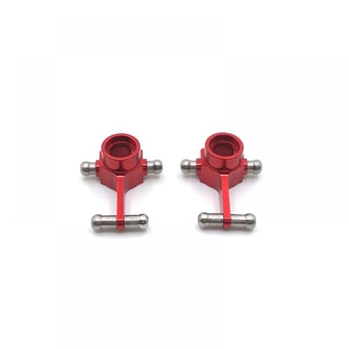 QMLQRGKF 2pcs Upgrade Lenkungstasse Metall vorne kompatibel mit 1/28 RC -Autos wie 284131 K969 K979 K989 K999 P929 P939(Red) von QMLQRGKF