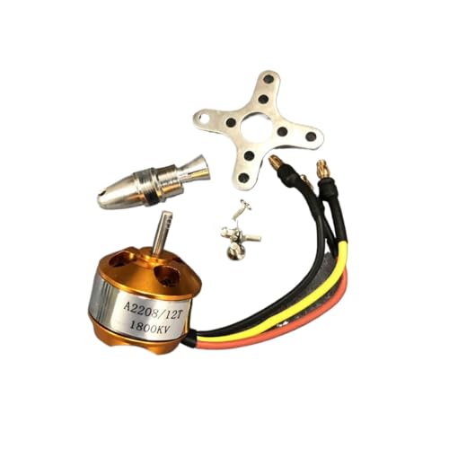 QMLQRGKF Bürstenloser DC Motor A2208 Kompatibel mit RC -Flugzeuge Boote Fahrzeuge KV1100 KV1400 KV1800 KV2600 kompatibel mit Segelflugzeug -Kits(KV1800) von QMLQRGKF