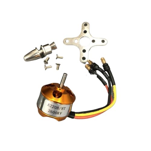 QMLQRGKF Bürstenloser DC Motor A2208 Kompatibel mit RC -Flugzeuge Boote Fahrzeuge KV1100 KV1400 KV1800 KV2600 kompatibel mit Segelflugzeug -Kits(KV2600) von QMLQRGKF