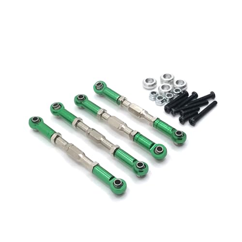 QMLQRGKF Einstellbare Metallstangenstange Set von 4 kompatibel mit C14 C24 B14 B24 MN D91 D96 99S Henglong Feiyu RC -Autoteile(Green) von QMLQRGKF