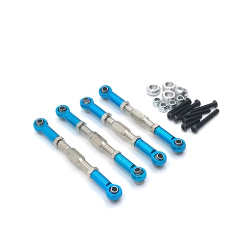 QMLQRGKF Einstellbare Metallstangenstange Set von 4 kompatibel mit C14 C24 B14 B24 MN D91 D96 99S Henglong Feiyu RC -Autoteile(Sky Blue) von QMLQRGKF