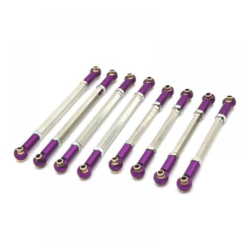 QMLQRGKF Einstellbarer Chassis -Verknüpfungsmetall -Upgrade Kompatibel mit 1/12 Skala MN128 kompatible RC -Autoteile(Purple) von QMLQRGKF