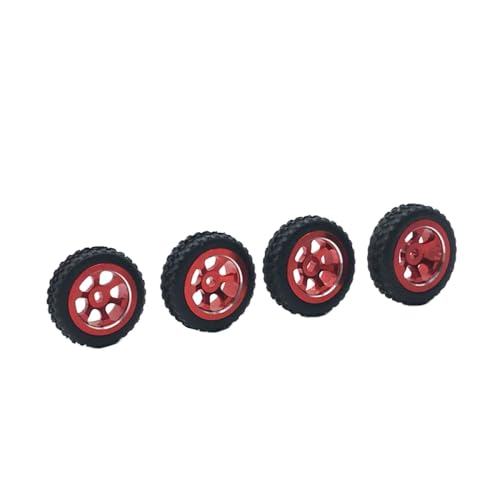 QMLQRGKF Metal Racing Wheel Weichgeräte Haut -Upgrade kompatibel mit 1/28 Modellen 284131 K969 K979 K989 K999 P929 P939 -D -Q -Z RC -Autoteile(Red) von QMLQRGKF