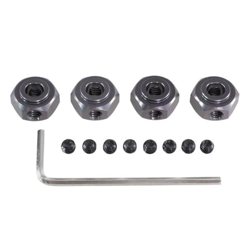 QMLQRGKF Metall 12mm Sechskantstecker kompatibel mit Hyper Go 1/10 10208 1/12 H12Y H12Y RC -Auto -Upgrade -Teile und Zubehör(Titanium) von QMLQRGKF