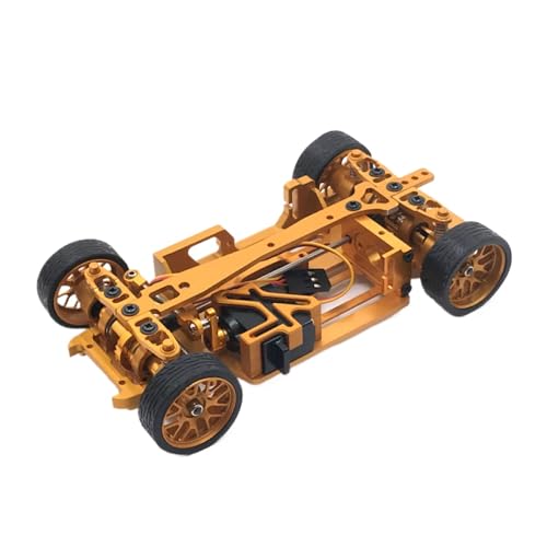 QMLQRGKF Metall Enhanced Modified Chassis kompatibel mit RC -Auto Kompatibel mit 1/28 Skala Racing -Drift -Zubehör(Yellow) von QMLQRGKF