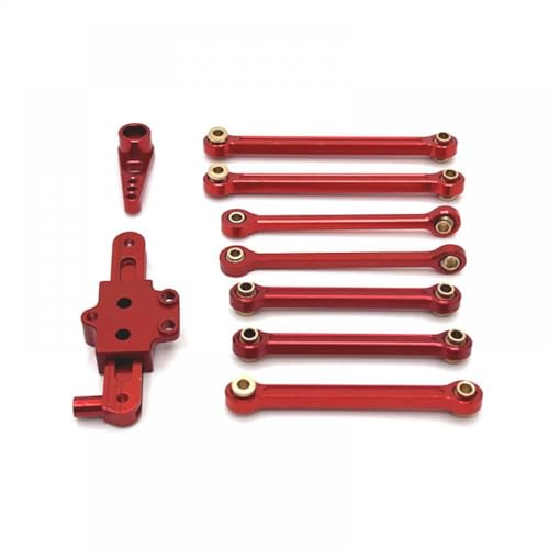 QMLQRGKF Metall -Upgrade Fester Stangenlenkgruppe Servo Arm kompatibel mit 1/12 Serie RC -Autos Teile(Red) von QMLQRGKF