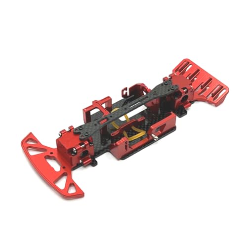 QMLQRGKF Metall -Upgrade Modifiziertes Rahmenradstand 98 mm bis 102 mm kompatibel mit verschiedenen 1/28 RC -Autos 284131 K969 K979 K989 K999 Teile(Red) von QMLQRGKF