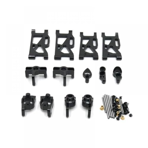 QMLQRGKF Metall -Upgrade -Teile Kompatibel mit 144010 144001 02 124017 16 18 und 124019 RC -Autos(Black six-Piece Suit) von QMLQRGKF