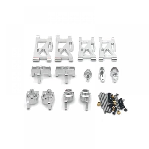 QMLQRGKF Metall -Upgrade -Teile Kompatibel mit 144010 144001 02 124017 16 18 und 124019 RC -Autos(Silver six-Piece Set) von QMLQRGKF