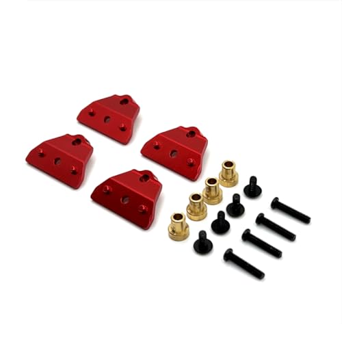 QMLQRGKF Metall -Upgrade und Refitionieren von Stoßdämpfer vorne und hinten Kompatibel mit 1/12 Skala kompatible RC -Autos MN78 -Teile(Red) von QMLQRGKF